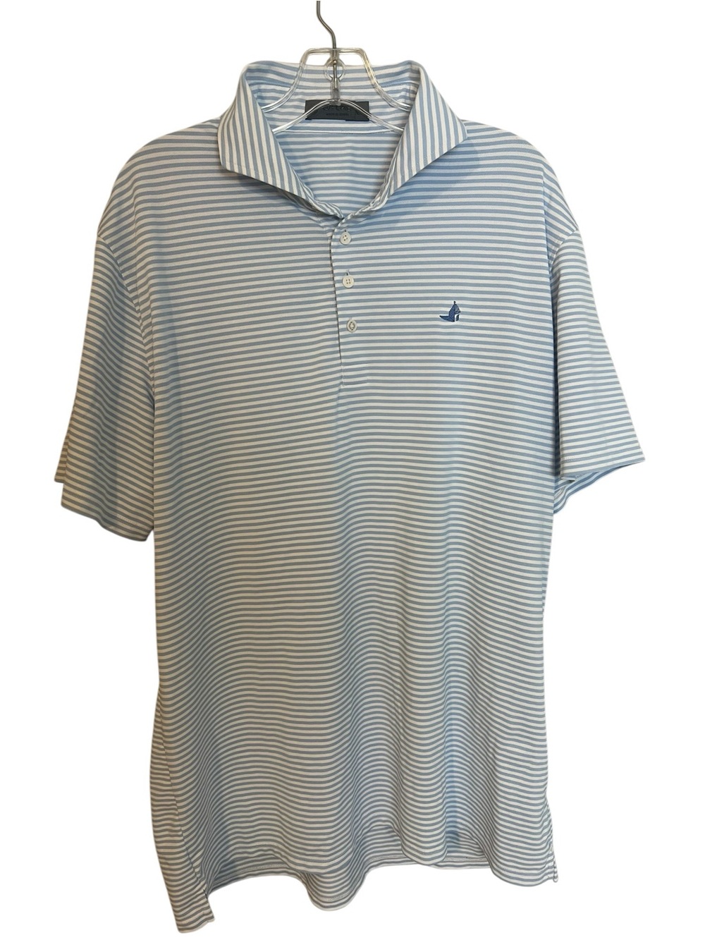 G/FORE Performance Golf Polo Blue White Stripe XXL Stretch Preppy Country Club